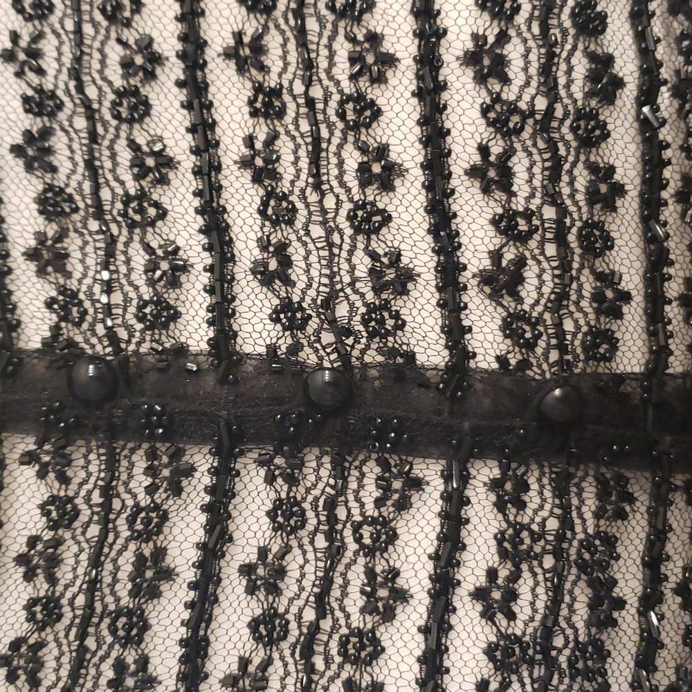 Beautiful Black Beaded Blouse - Picture 3 of 5
